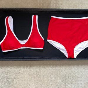 High waisted bikini bathing suit